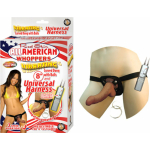 Latin American Whoppers 8in Vibrating Dong With Universal Harness - Image 3