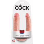 U Shaped Large Double Trouble Dildo - Beige - Image 2