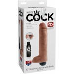 King Cock 10 inches Squirting Cock Balls Beige - Image 3
