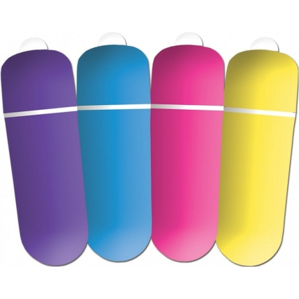 Little Secret Soft Touch Bullet 3 Speed Plus Pulsation Four Assorted Colors 12 Pcs/display
