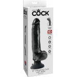 King Cock 9 inches Vibrating Dildo with Balls Black - Image 3