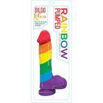 Rainbow Pumped Silicone Dildo 9.4 inches - Image 2