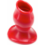 Oxballs Pighole-2, Hollow Plug, Medium, Red