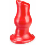 Oxballs Pig Hole Deep-2, Hollow Plug, Large, Red