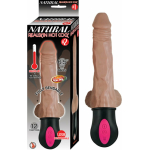 Natural Realskin Hot Cock #2 Fully Bendable 12 Function Usb Cord Included Waterproof Brown - Image 2