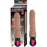 Natural Realskin Hot Cock #3 Fully Bendable 12 Function Usb Cord Included Waterproof Brown - Image 2