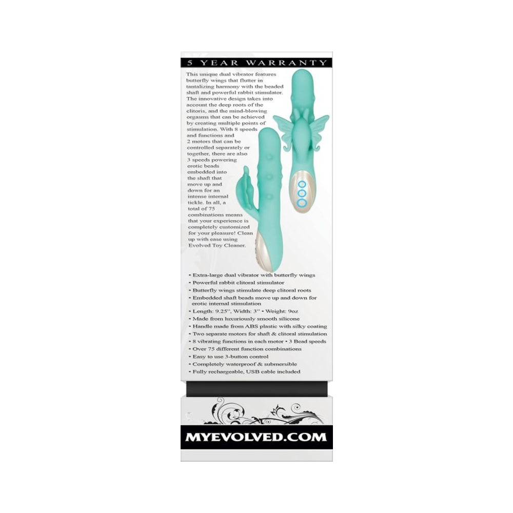 Evolved Grand Beaded Butterfly Green