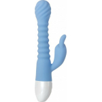 Evolved Bendy Bunny Dual Motors 8 Speeds&functions Ubs Rechargeable Cord Included Silicone Waterproo