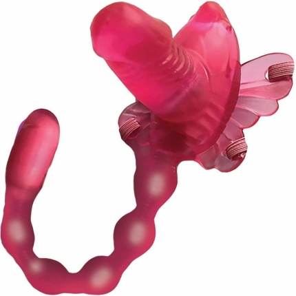Wet Dreams Butterfly Baller Sex Harness With Dildo And Dual Motors
