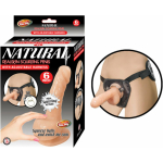 Natural Realskin Squirting Penis W/adjustable Harness 6in Flesh - Image 2