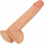 Realcocks Sliders 7.5in Moveable Skin Bendable Harness Compatible Suction Cup Base Flesh
