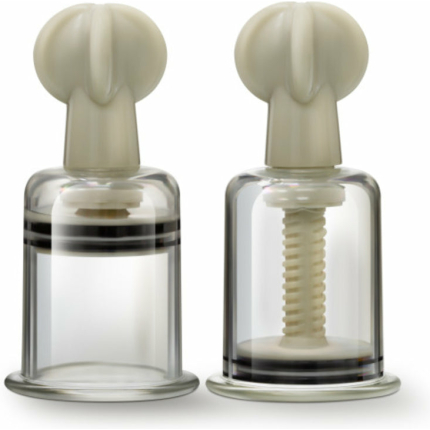 Temptasia - Clit And Nipple Large Twist Suckers - Set Of 2 - Clear