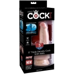 King Cock Triple Density 5 inches Dildo with Balls Beige - Image 3