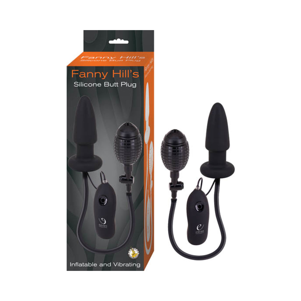 Fanny Hills Silicone Butt Plug-black