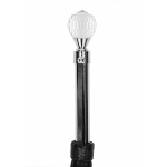Sparkling Round Metal Handle Leather Flogger - Image 2