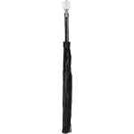 Sparkling Round Metal Handle Leather Flogger