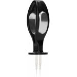 Shots Electroshock E-stim Hollow Butt Plug Black