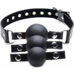 Strict Interchangeable Silicone Ball Gag Set Black - Image 2