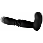 Silicone Thrusting Anal Plug With Remote Control Black - Image 2