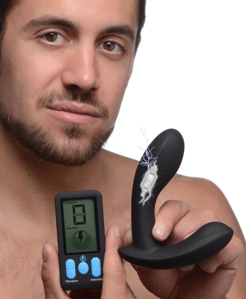 CNVXR-AG66360658121b99da E-stim Pro Silicone Vibrating Prostate Massager With Remote Control - Image 1