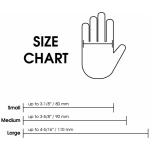 Five Finger Massage Glove Left Hand - Medium - Black - Image 2