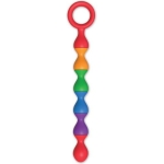 Rainbow Baller Beads Pleasure Anal Beads Ring Handle