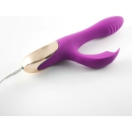 Skyler Rechargeable Silicone Bendable Rabbit Purple - Image 3