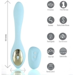 Harmonie Dual Vibrator Teal Silicone Rechargeable - Image 2