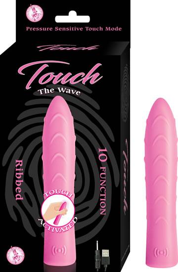 NW284415acdd24cf2466 Touch The Wave Pink Ribbed Vibrator - Image 1