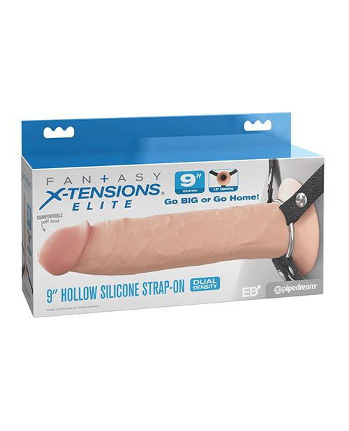 Fantasy X-Tensions Elite 9 Silicone Hallow Strap-On Dual Density - Light