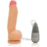 Max Vibrating C*ck & Balls 6.75in W/suction Cup