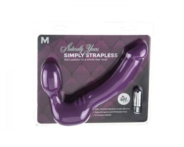 SIN624135822f77845901 Simply Strapless Purple Double Dildo Medium - Image 1