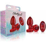 Cheeky Charms Vibrating Metal Plug Red Medium W/ Remote - Image 3
