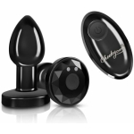 Cheeky Charms Vibrating Metal Plug Gunmetal Small W/ Remote