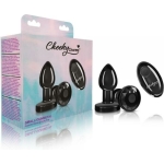 Cheeky Charms Vibrating Metal Plug Gunmetal Small W/ Remote - Image 2