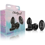 Cheeky Charms Vibrating Metal Plug Gunmetal Small W/ Remote - Image 3