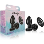 Cheeky Charms Vibrating Metal Plug Gunmetal Medium W/ Remote - Image 2