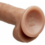 Cloud 9 Dual Density Dildo Touch Thick W/ Realistic Painted Veins & Balls 8 in Tan/Mocha - Image 3