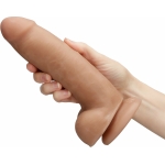 Cloud 9 Dual Density Dildo Touch Thick W/ Realistic Painted Veins & Balls 8 in Tan/Mocha - Image 2