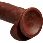 Cloud 9 Dual Density Real Touch Dildo with Balls 8 inches Brown - Image 3