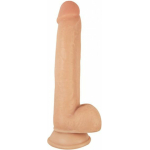 Realcocks Sliders 9in Moveable Skin Bendable Harness Compatible Suction Cup Base Flesh