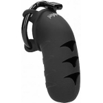Mancage Chastity Model 08  4.2 inches Silicone Cock Cage Black