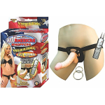 All American Whoppers 6.5in Vibrating Dong Universal Harness - Image 2