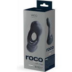 Vedo Roco Rechargeable Dual Motor Vibrating Ring - Just Black - Image 3