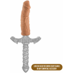 The Realm Realistic 8 Inches Lock On Dildo Mocha - Image 3