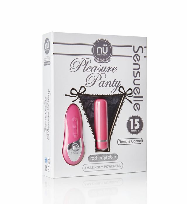 pleasurepantiespinkbox Nu Sensuelle Pleasure Panty Bullet w/Remote Control 15 Function - Pink - Image 1